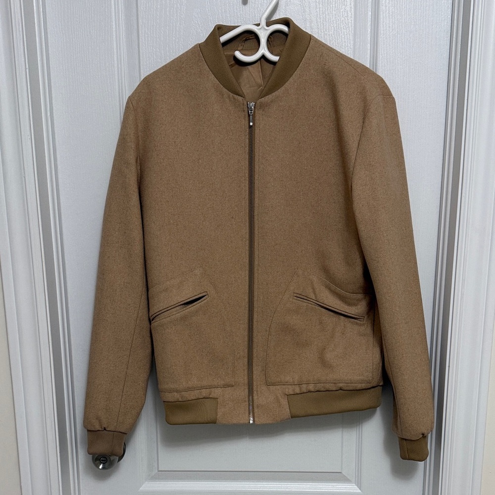Men's Tan Bomber Jacket
